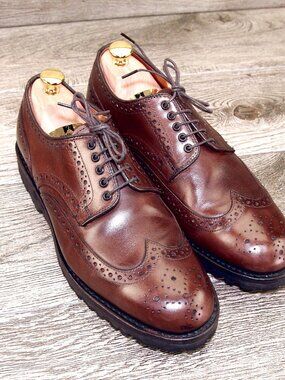 Allen Edmonds TATE Wingtip 7 D Brown * add $15 new Cedar Trees
